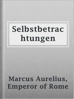 Selbstbetrachtungen - ebook